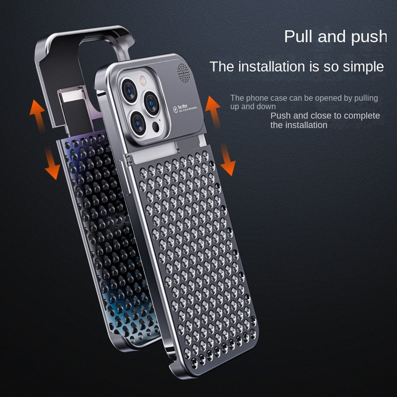 Aluminum Alloy Phone Case For 14 13 Pro Max Anti-fall Cover