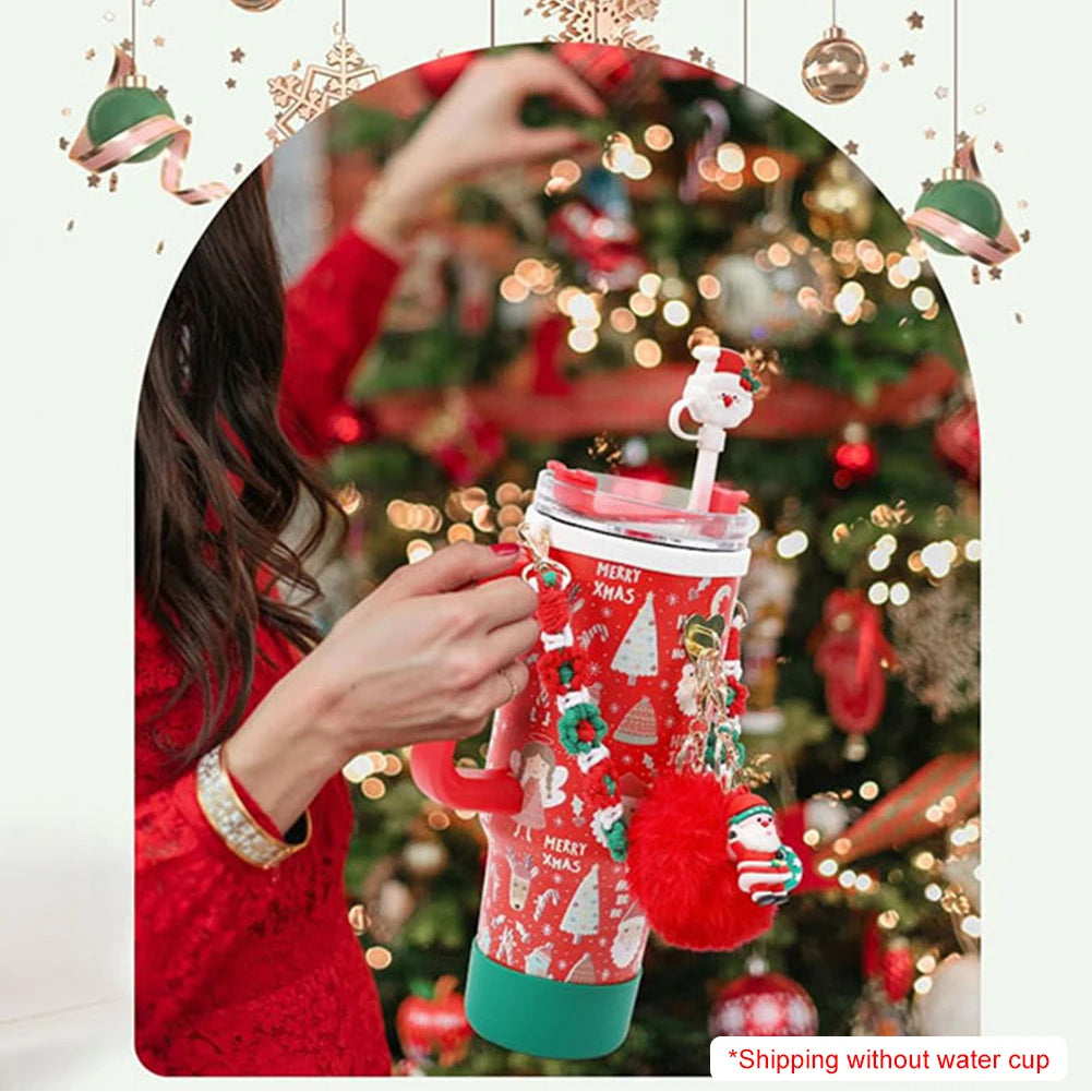 7 Pieces Christmas Accessories Set for Stanley 40oz Tumbler