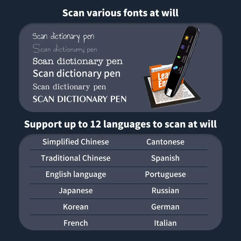 Scanning Translator Pen-123 Languages