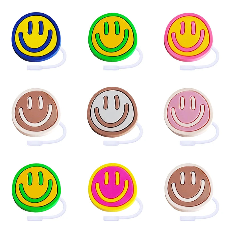 Smiling Face Straw Cover 8-10mm